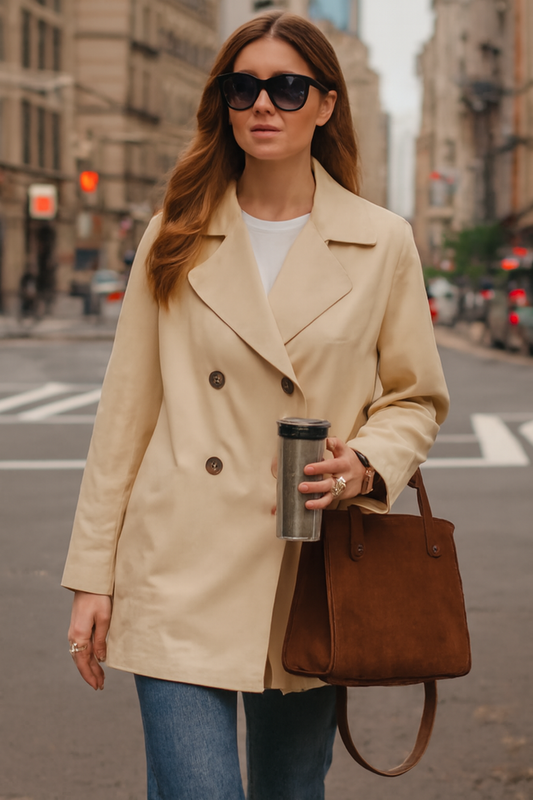 Gabardina Oversize Beige